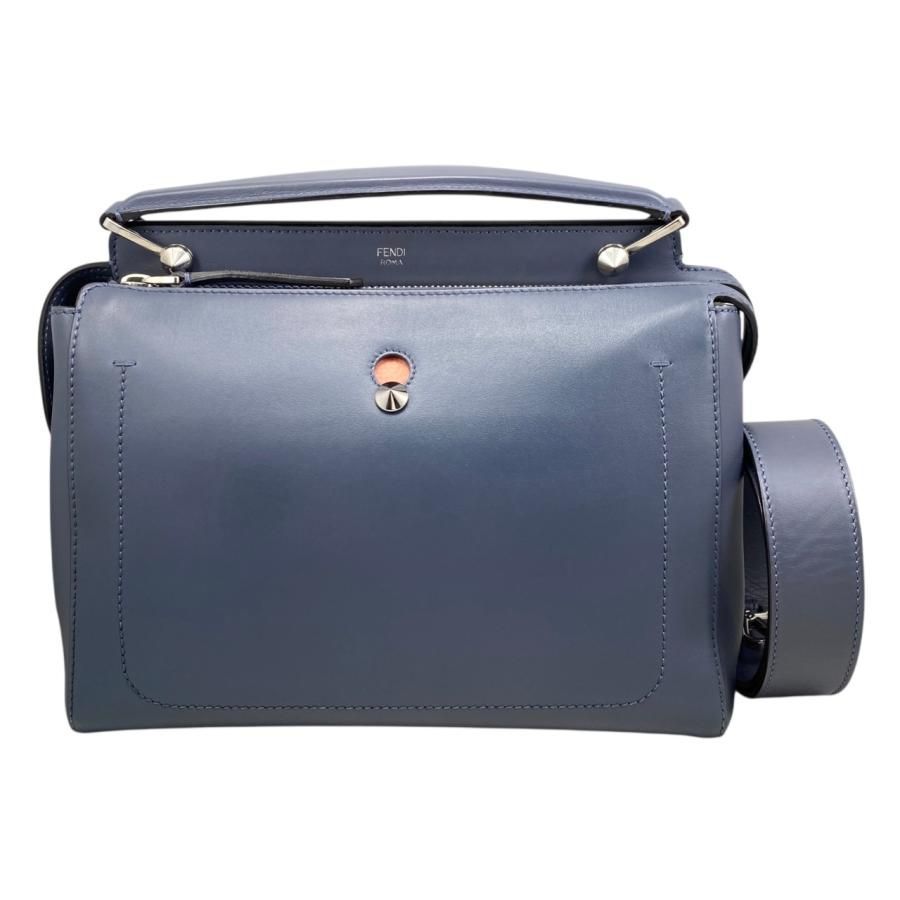 Fendi Handbag Shoulder Bag Dotcom 8bn293 Calf Leather Navy Blue Pink Beige Fendi