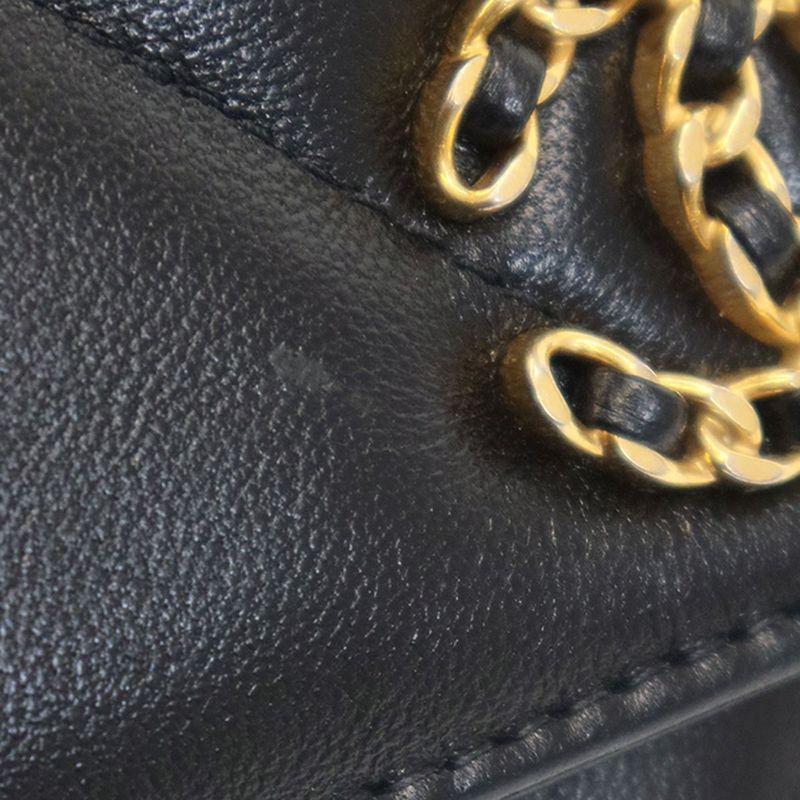 Chanel 19 Chainbelt Bag Chain Belt Waist Bag Ap3774 Black