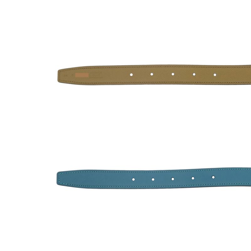 Hermes Belt Gamma New Blue Jean Biscuit Rose Gold Hardware 85cm