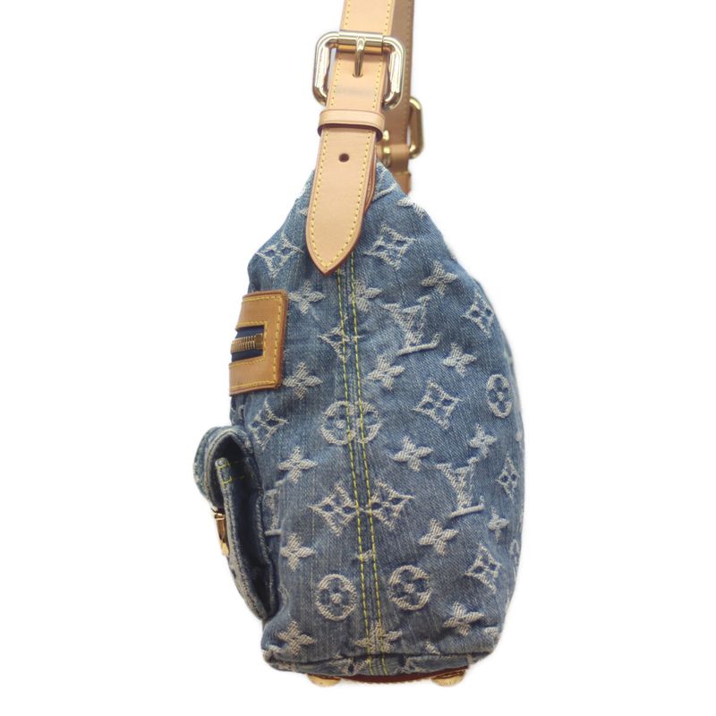 Louis Vuitton 05 M95049 Monogram Denim Baggy PM Long Strap