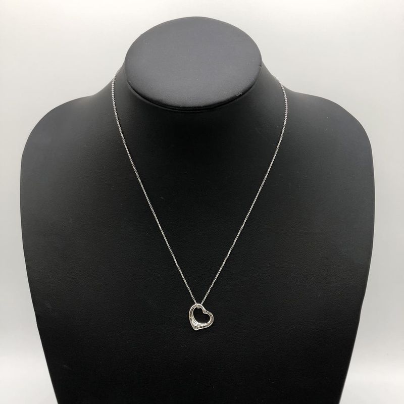 Tiffany & Co Tiffany & Co Necklace 44cm (1732in) Open Heart Platinum 950 Ladies