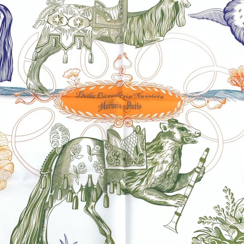 Hermes Carre 90 Della Cavalleria Favolosa Della Cavalleria Favolosa Double Face