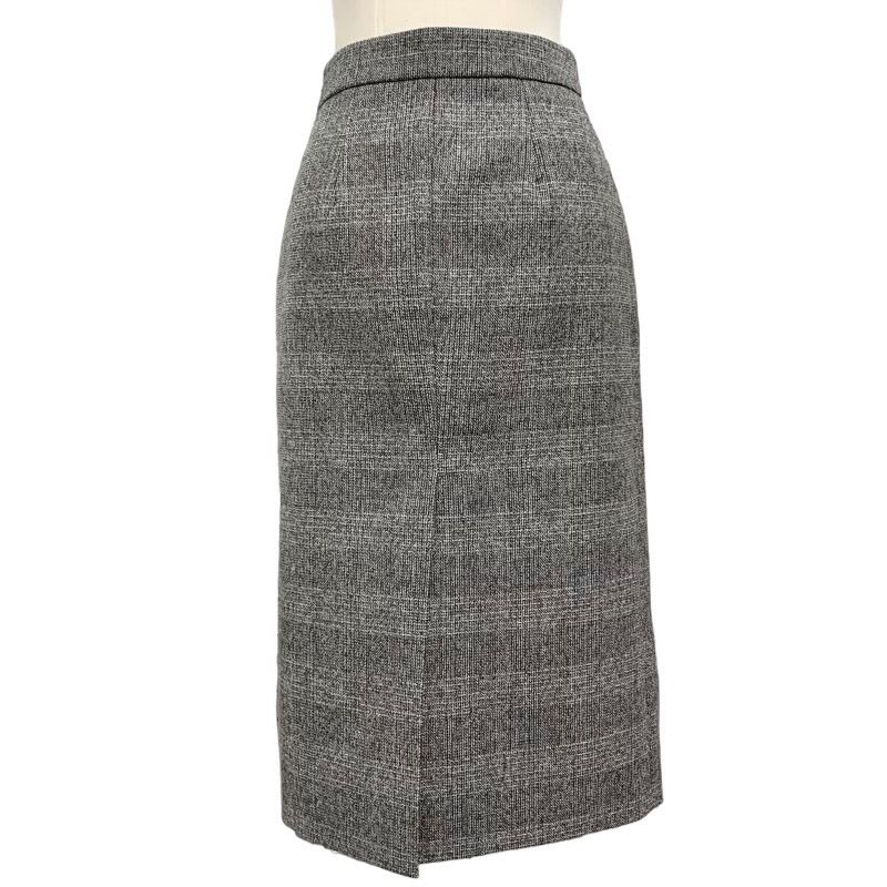 Prada Bottoms Wool Gray Skirt Tweed