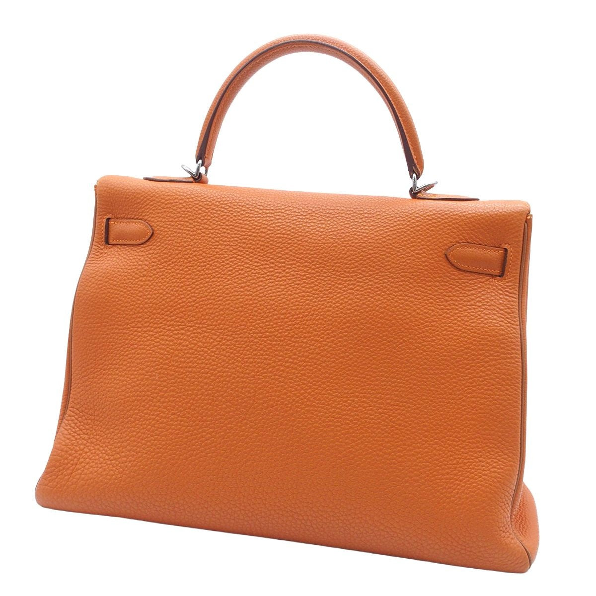 Hermes Kelly 35 Potiron Silver Togo Retourne 2-Way Shoulder Bag — view 2