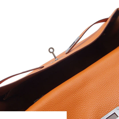 Hermes Kelly 35 Potiron Silver Togo Retourne 2-Way Shoulder Bag — view 5
