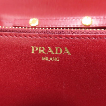 Prada Chain Wallet Long Wallet With Change Pocket Saffiano Women