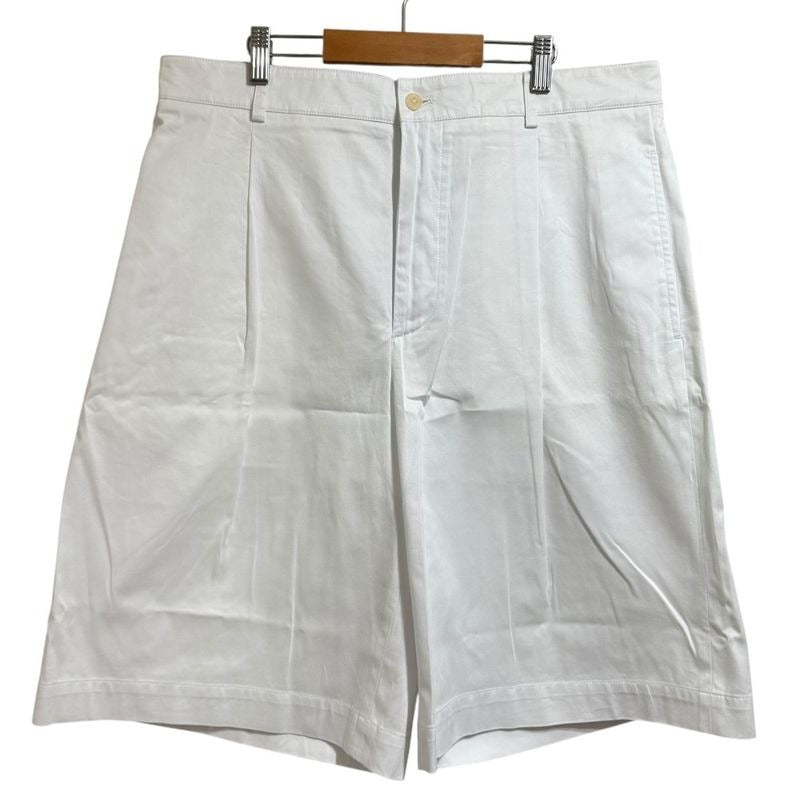 Hermes One Tuck Wide Shorts Size S White 22SS