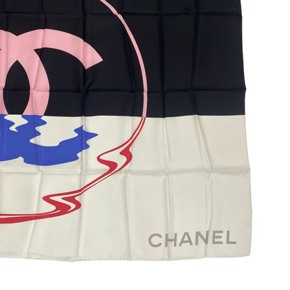 Chanel Scarf Silk Large Size Coco Mark Logo Multicolor 85x85cm (33.46in)