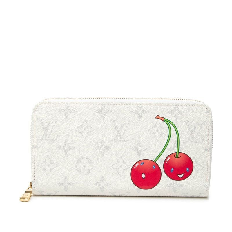 Louis Vuitton TM Takashi Murakami Monogram Cherry Zippy Wallet Zip Around Lo