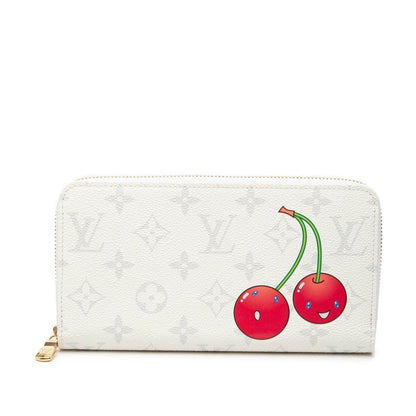Louis Vuitton TM Takashi Murakami Monogram Cherry Zippy Wallet Zip Around Lo