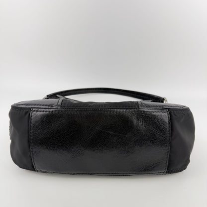 Prada Tote Black Nylon Leather Vintage — view 7