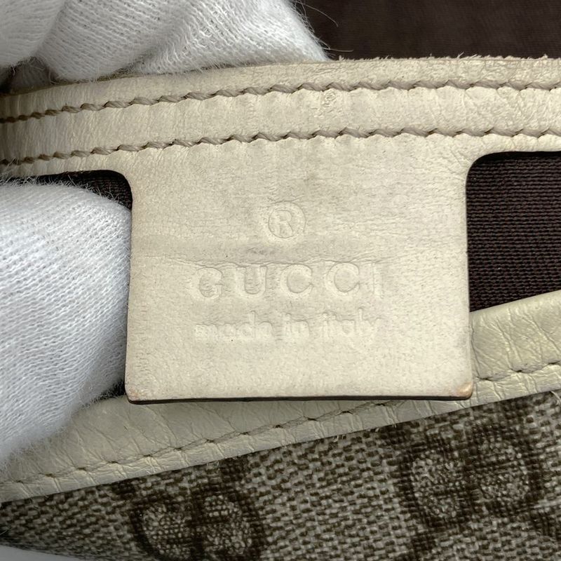 Gucci 201732 Shoulder Bag Messenger Bag GG Supreme Leather Beige Women Men