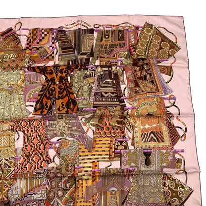 Hermes Scarf Carre 90 Voyage en Etoffes a Journey Through the World's Fabrics — view 4