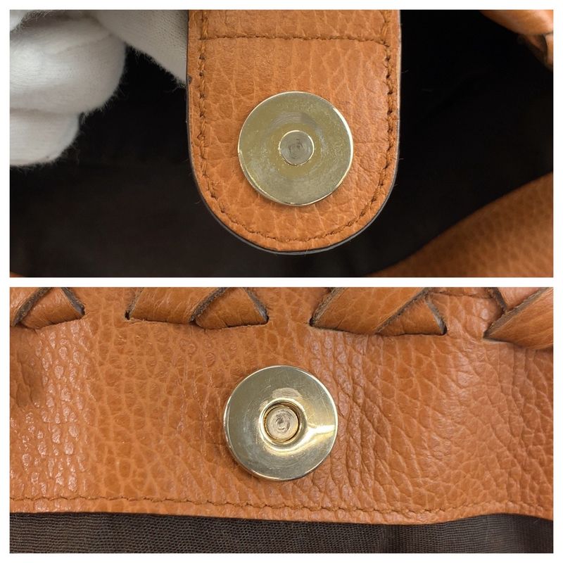 Gucci Bamboo Tassel Brown Gold Hardware Leather 354665 Tote Bag Shoulder Bag