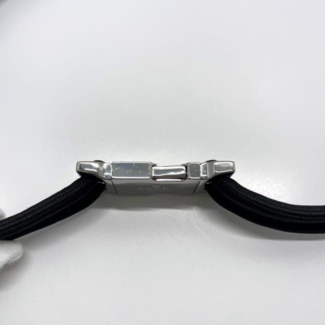 Gucci Wire Belt Black Silver Hardware Excellent Condition 83cm (32.68in)