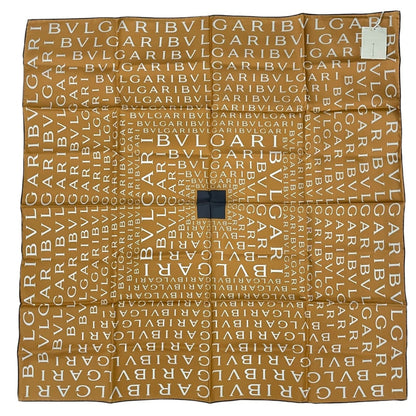 Bvlgari Scarf Silk Logomania Orange