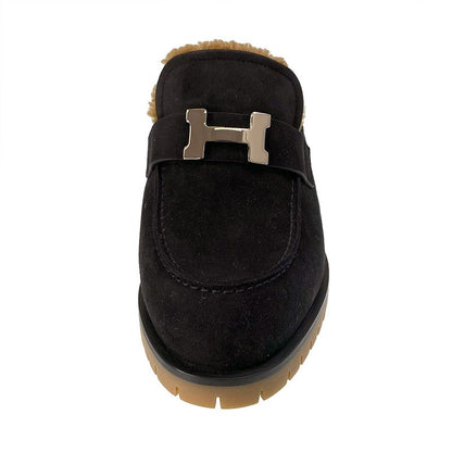 Hermes Boa Mules Flore