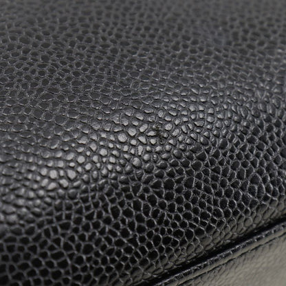 Chanel Logo Caviar Skin Black Ladies Handbag
