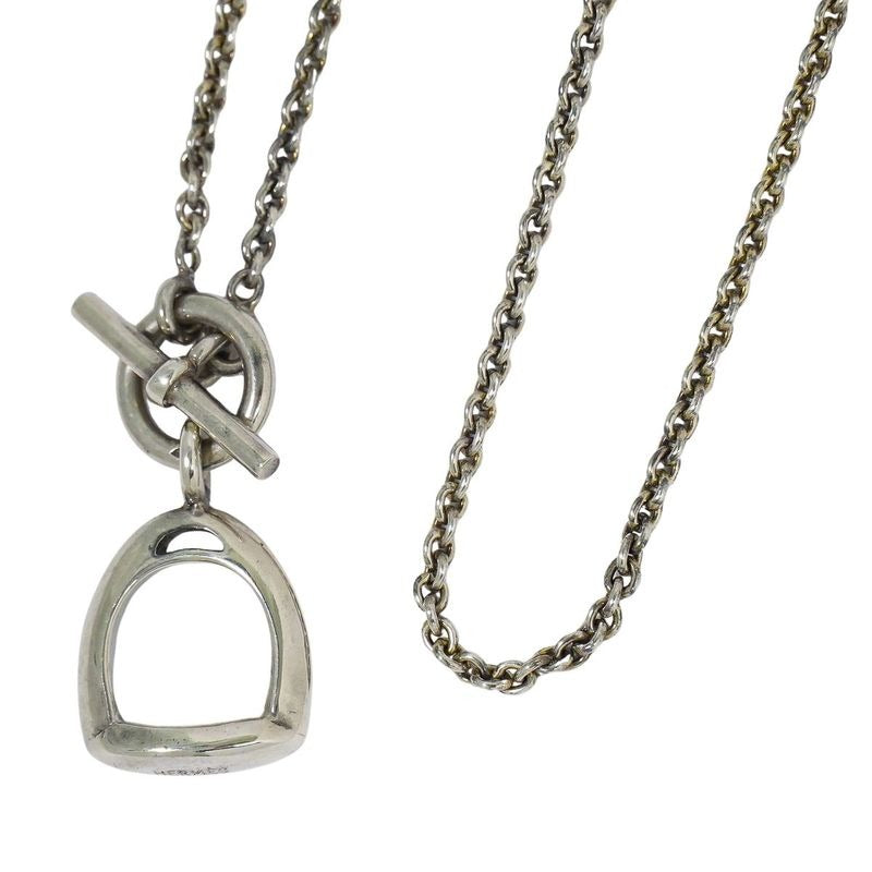 Hermes Amulet Necklace Pendant AG 925 Silver Accessories