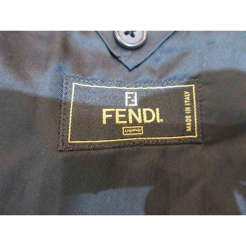 Fendi Chester Coat Long Black 50 Wool — view 5