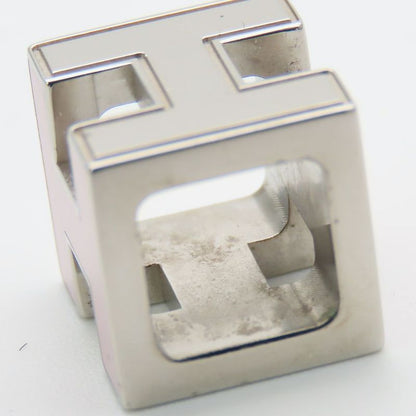 Hermes Necklace Caged Ash Metal Pink Silver Hardware H Cube Accessories