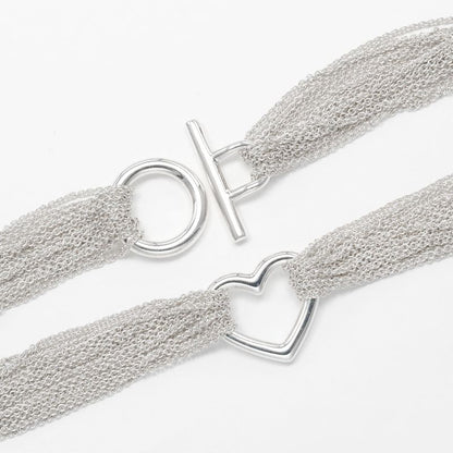 Tiffany & Co Open Heart Toggle Silver 925 Ladies 59g Necklace