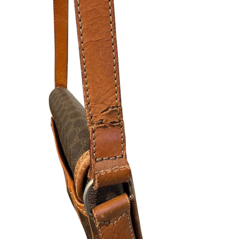 Celine - F 09 Vintage Macadam Shoulder Bag Women Brown FREE