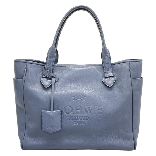 Loewe Tote Heritage Blue Gray Leather