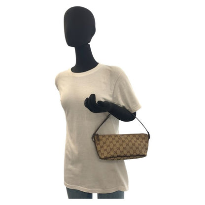 Gucci Sherry Line Beige Silver Hardware GG Canvas 141809 Handbag Accessory