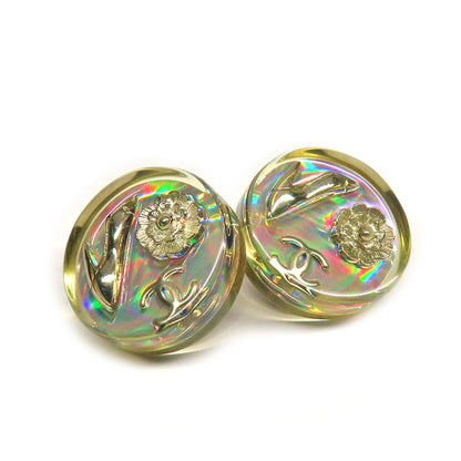 Chanel Earring Round Shape Coco Mark Camellia Heel Motif Pair 97P