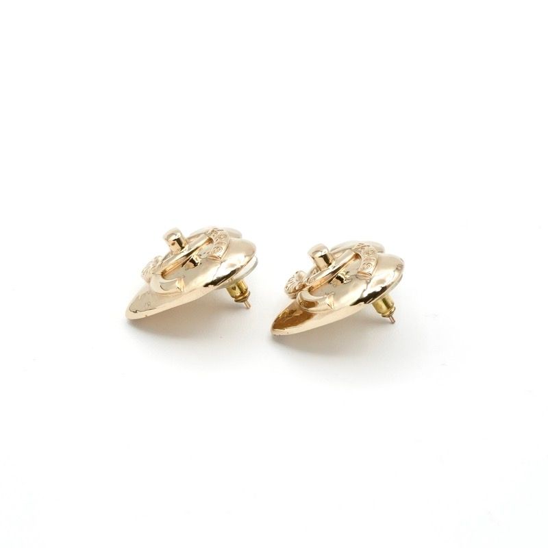 Chanel Earrings Earring Gold Coco Mark Heart