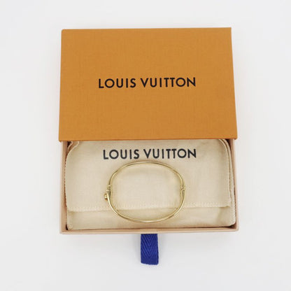 Louis Vuitton Rigid Bracelet Nanogram Strass M64860 Gold S Bangle