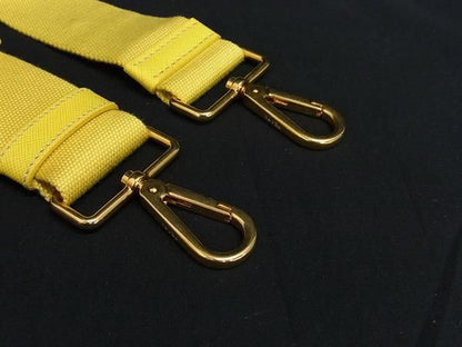 Prada Canvas Bag Shoulder Strap Crossbody Women's Yellow Bk7596