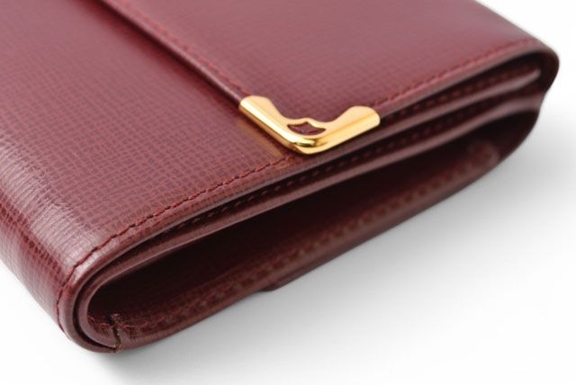 Cartier Wallet Fold Vintage Cartier Double Hook Wallet Must De Cartier Bordeaux