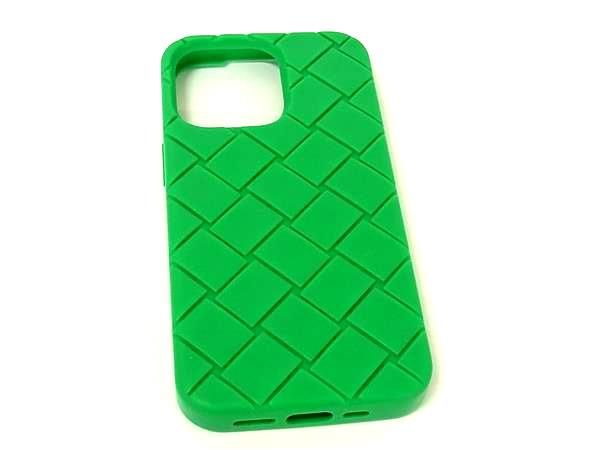 Bottega Veneta Intrecciato Rubber Iphone14pro Phone Case In Green Bk9568