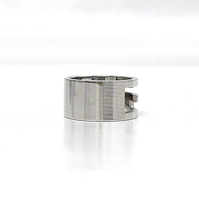 Gucci G Cut Ring Silver 09840 8106