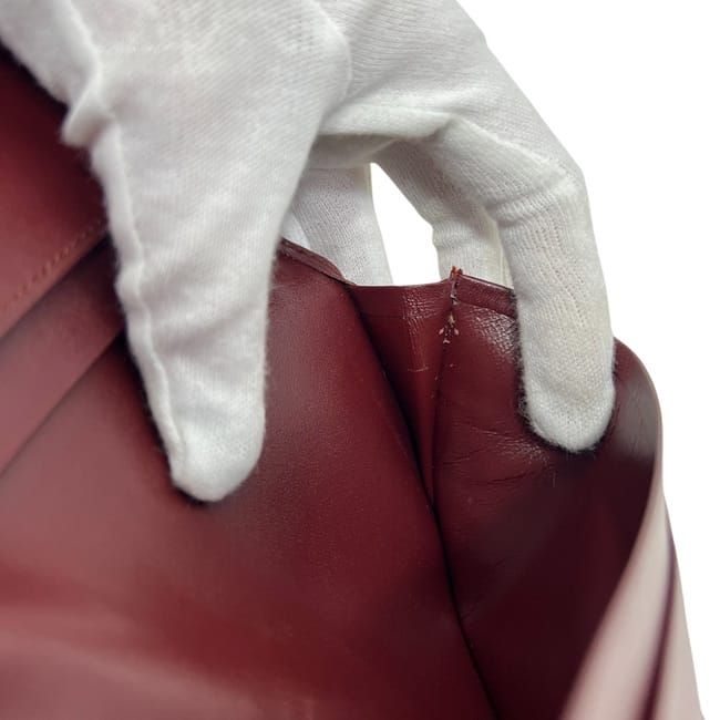 Cartier Bifold Wallet Bordeaux Burgundy Must Wallets Excellent Condition Leather