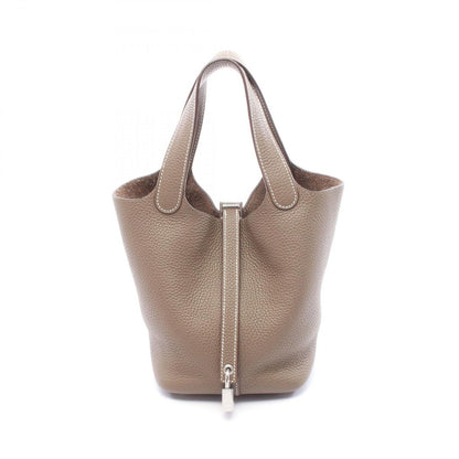 Hermes Handbag Picotin Lock PM Etoupe Leather Gray