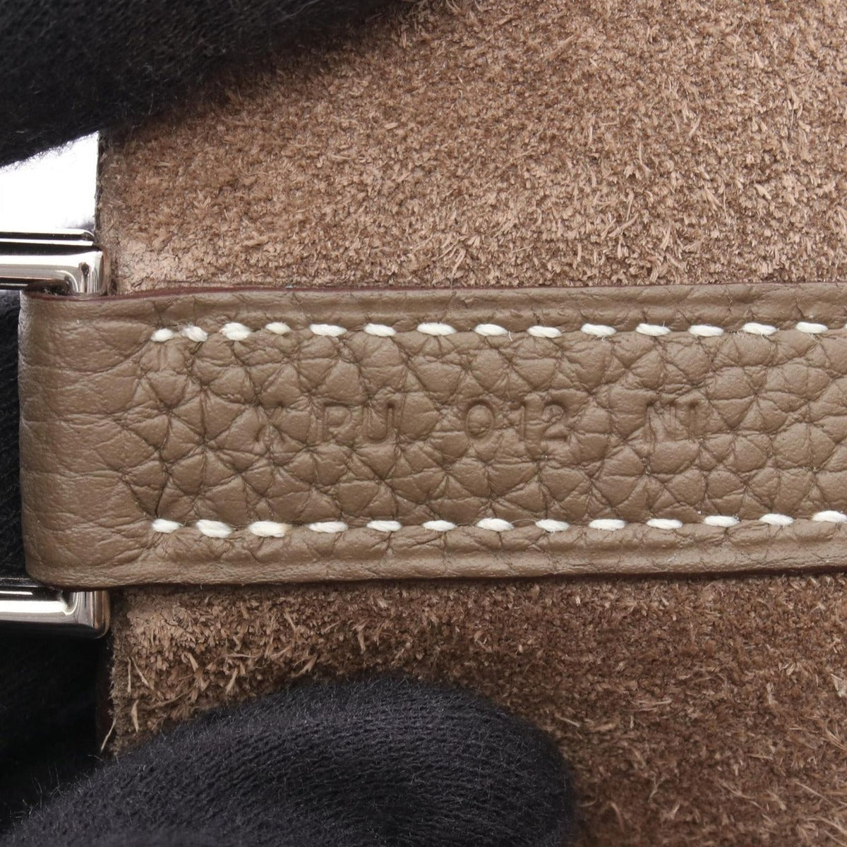 Hermes Handbag Picotin Lock PM Etoupe Leather Gray — view 5