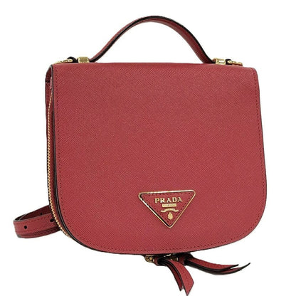 Prada Mini Backpack Handbag Saffiano Red