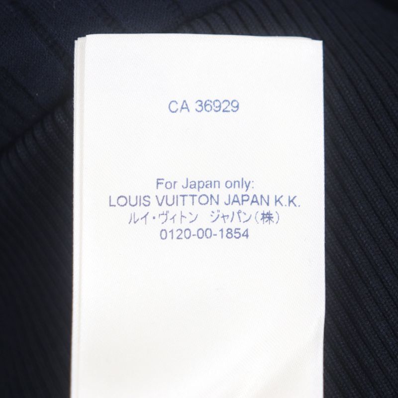 Louis Vuitton 21AW Cotton Nylon LV Logo Embroidery Stripe Pattern Crew Neck