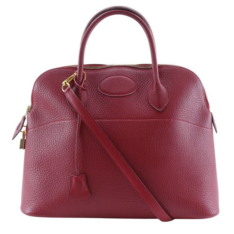 Hermes Bolide 35 Ardennes Red □O Ladies Handbag