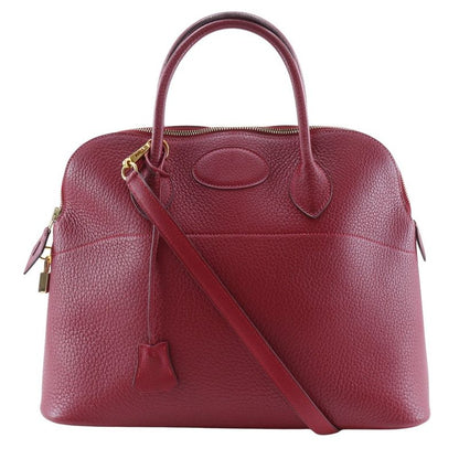 Hermes Bolide 35 Ardennes Red □O Ladies Handbag