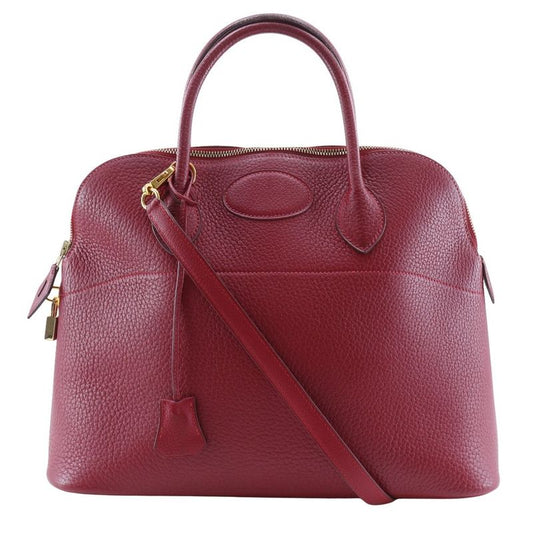 Hermes Bolide 35 Ardennes Red □O Ladies Handbag