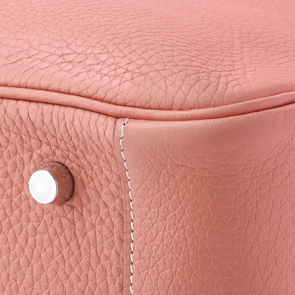 Hermes Lindy 34 Shoulder Bag Taurillon Clemence Crevette Crevette (silver