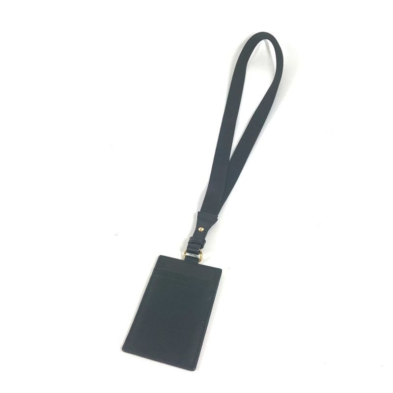 Fendi Card Case Logo Fendace Zucca PVC Brown