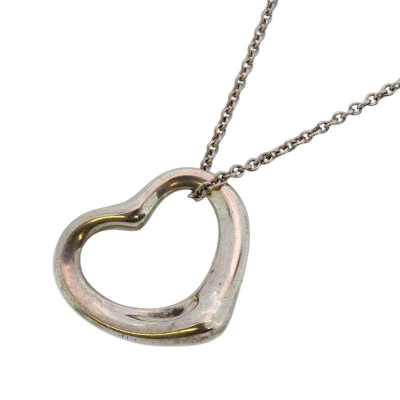 Tiffany & Co Necklace Open Heart Silver 925 Ladies