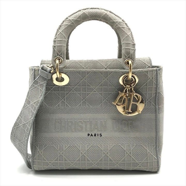 Dior Lady Delight Cannage 2-Way Bag Gray