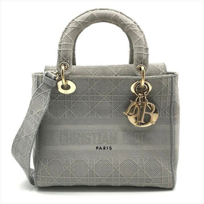 Dior Lady Delight Cannage 2-Way Bag Gray