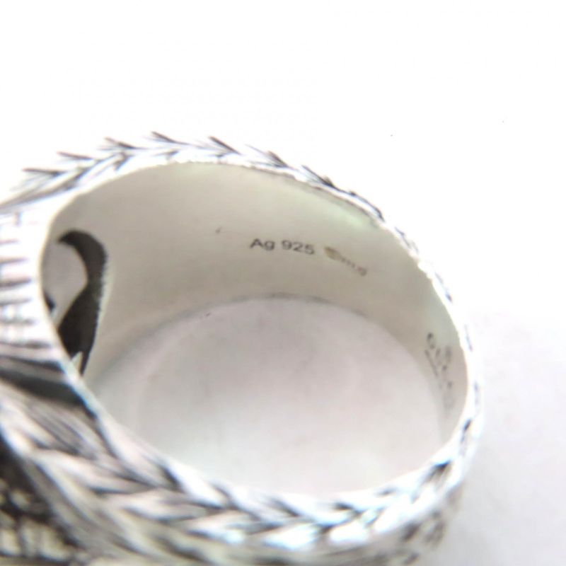 Gucci 455302 Interlocking G Arabesque Ring - Ag925 Silver 9 Size Equivalent To